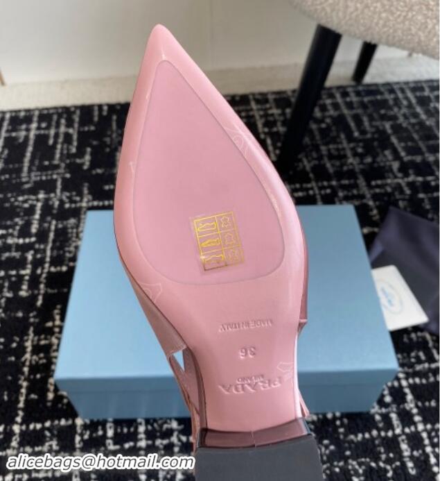 Low Cost Prada Satin cut-out pumps 6.5cm Pink 115089