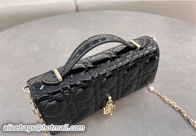 Buy Grade Dior My Dior Mini Bag in Patent Cannage Calfskin with Pearl 0980 Black