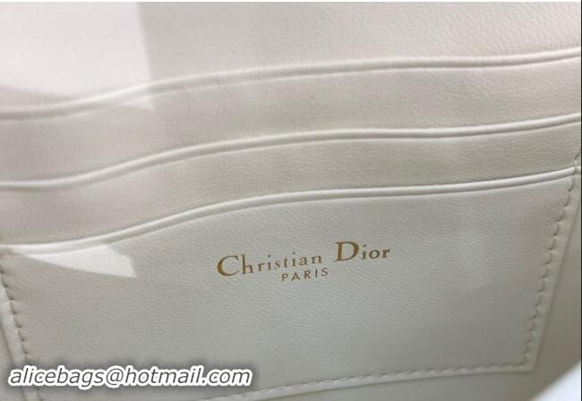 Buy Discount Dior My Dior Mini Bag in Patent Cannage Calfskin with Pearl 0980 White