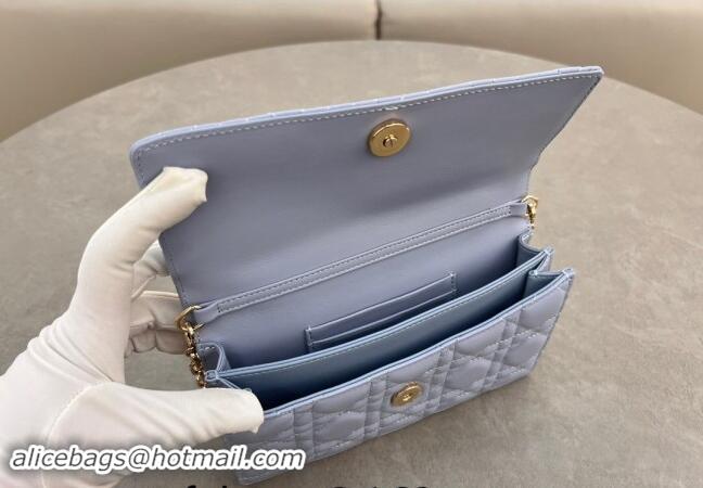 Grade Cheap Dior My Dior Mini Bag in Cannage Lambskin with Pearl 0980 Light Blue