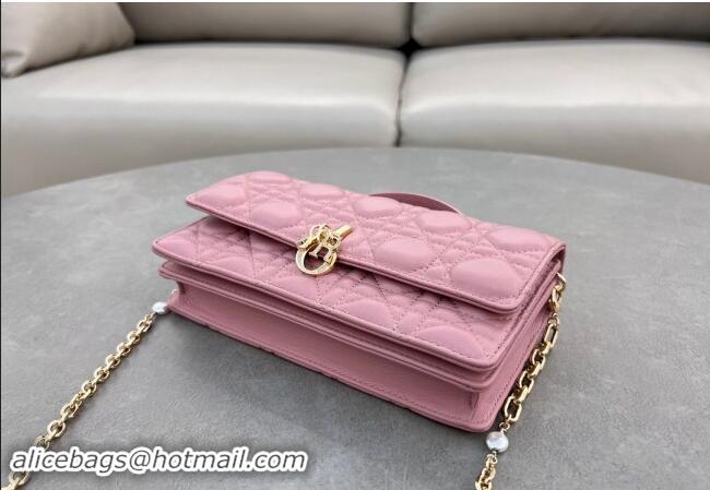 Top Quality Dior My Dior Mini Bag in Cannage Lambskin with Pearl 0980 Aged Pink