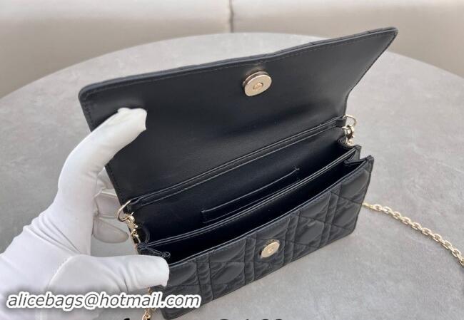 Discount Dior My Dior Mini Bag in Cannage Lambskin with Pearl 0980 Black