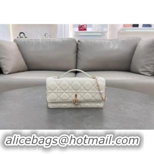 Grade Design Dior My Dior Mini Bag in Cannage Lambskin with Pearl 0980 White