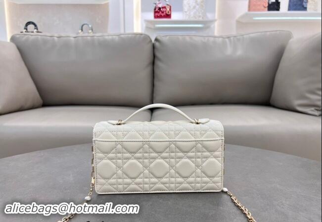 Grade Design Dior My Dior Mini Bag in Cannage Lambskin with Pearl 0980 White