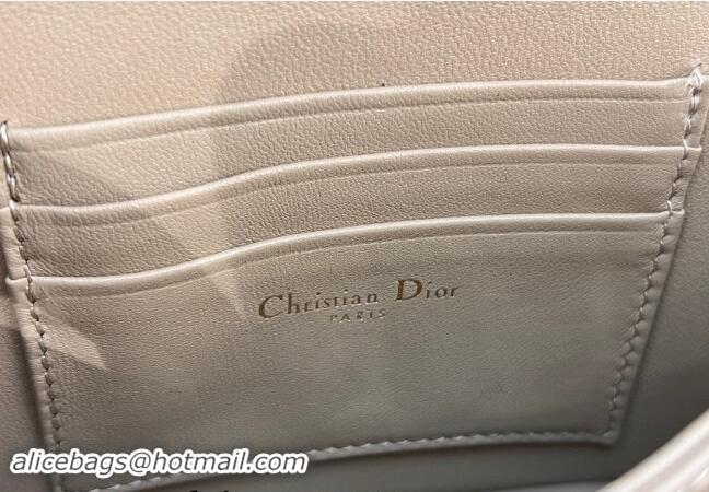 Free Shipping Dior My Dior Mini Bag in Cannage Lambskin with Pearl 0980 Beige