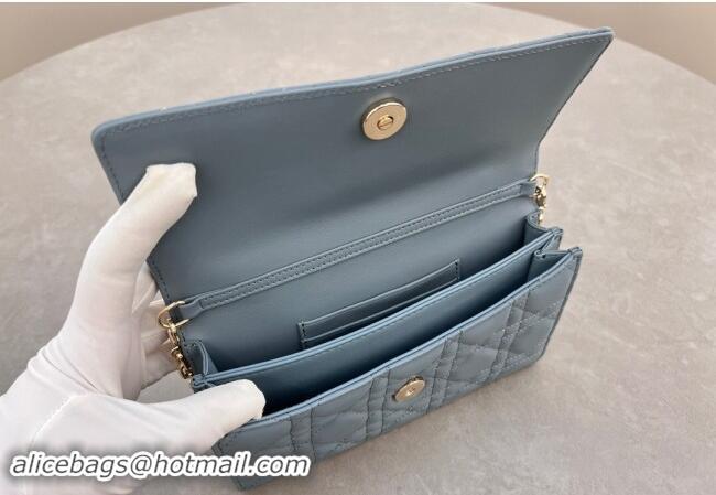 Low Cost Dior My Dior Mini Bag in Cannage Lambskin with Pearl 0980 Dusty Blue