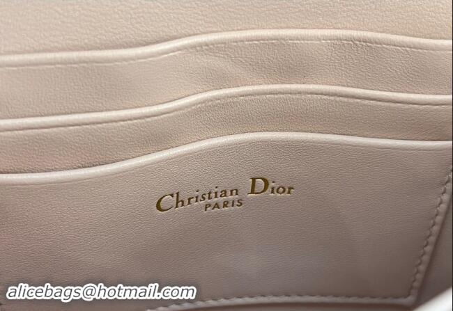 Popular Dior My Dior Mini Bag in Cannage Lambskin with Pearl 0980 Blush Pink