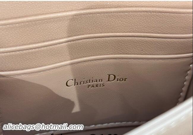 Grade Cheap Dior My Dior Mini Bag in Cannage Lambskin with Pearl 0980 Rose Beige