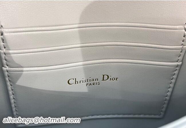 Classic Best Dior My Dior Mini Bag in Cannage Lambskin with Pearl 0980 Lake Blue 2024