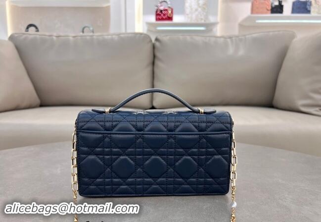 New Design Dior My Dior Mini Bag in Cannage Lambskin with Pearl 0980 Royal Blue