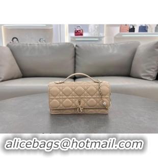 Good Quality Dior My Dior Mini Bag in Cannage Lambskin with Pearl 0980 Light Beige