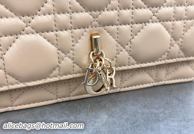 Good Quality Dior My Dior Mini Bag in Cannage Lambskin with Pearl 0980 Light Beige