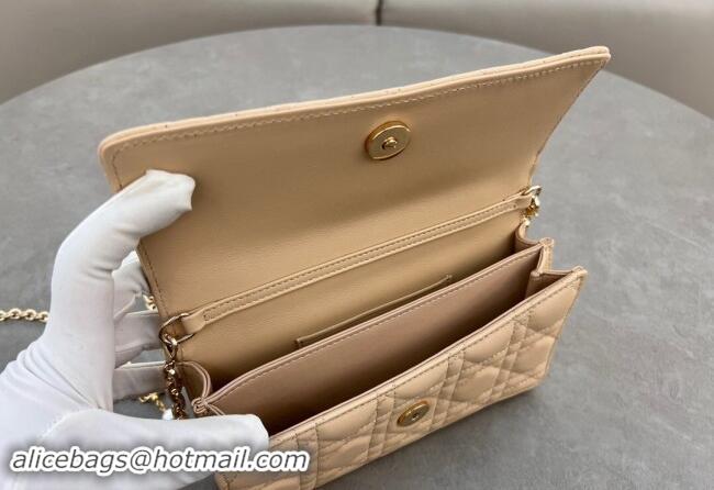 Good Quality Dior My Dior Mini Bag in Cannage Lambskin with Pearl 0980 Light Beige