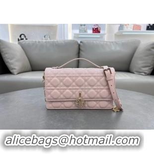 Best Quality Dior My Dior Top Handle Bag in Cannage Lambskin 0997 Blush Pink 2024