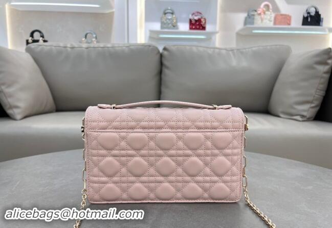 Best Quality Dior My Dior Top Handle Bag in Cannage Lambskin 0997 Blush Pink 2024