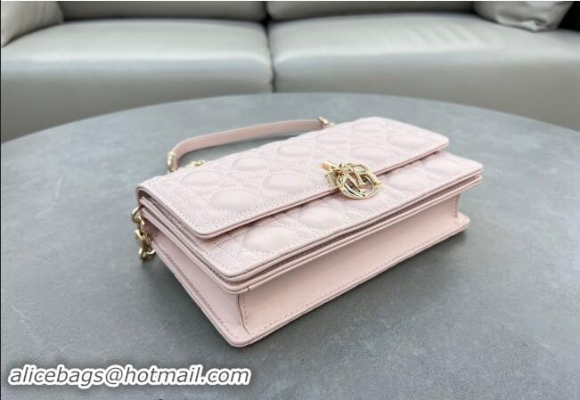 Best Quality Dior My Dior Top Handle Bag in Cannage Lambskin 0997 Blush Pink 2024