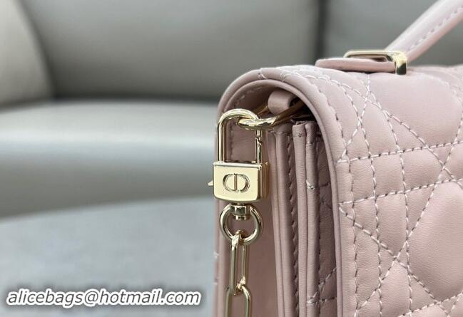 Best Quality Dior My Dior Top Handle Bag in Cannage Lambskin 0997 Blush Pink 2024