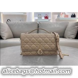 Best Price Dior My Dior Top Handle Bag in Cannage Lambskin 0997 Biscuits Beige 2024