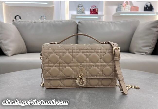 Best Price Dior My Dior Top Handle Bag in Cannage Lambskin 0997 Biscuits Beige 2024