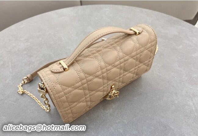 Best Price Dior My Dior Top Handle Bag in Cannage Lambskin 0997 Biscuits Beige 2024