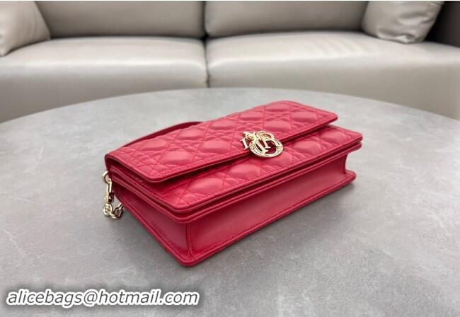 New Fashion Dior My Dior Top Handle Bag in Cannage Lambskin 0997 Red 2024