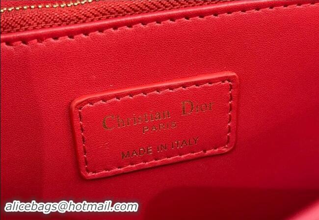 New Fashion Dior My Dior Top Handle Bag in Cannage Lambskin 0997 Red 2024