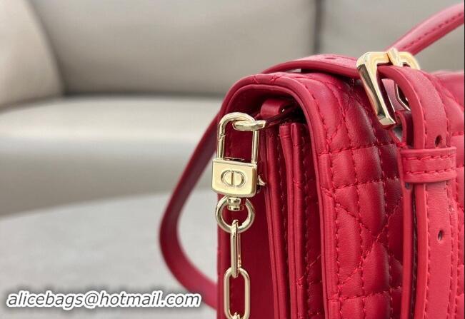 New Fashion Dior My Dior Top Handle Bag in Cannage Lambskin 0997 Red 2024