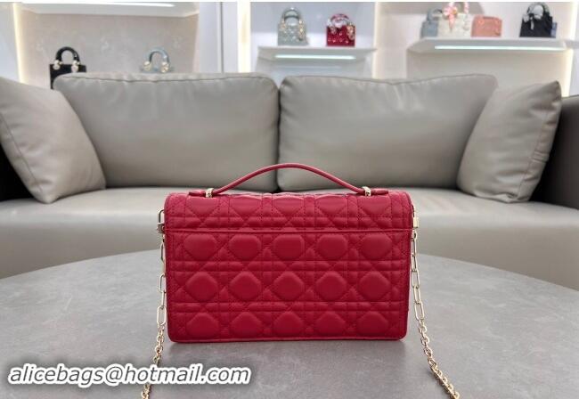 New Fashion Dior My Dior Top Handle Bag in Cannage Lambskin 0997 Red 2024