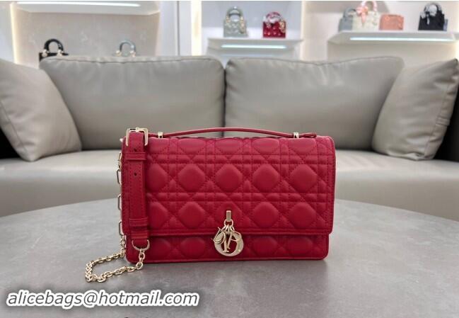 New Fashion Dior My Dior Top Handle Bag in Cannage Lambskin 0997 Red 2024