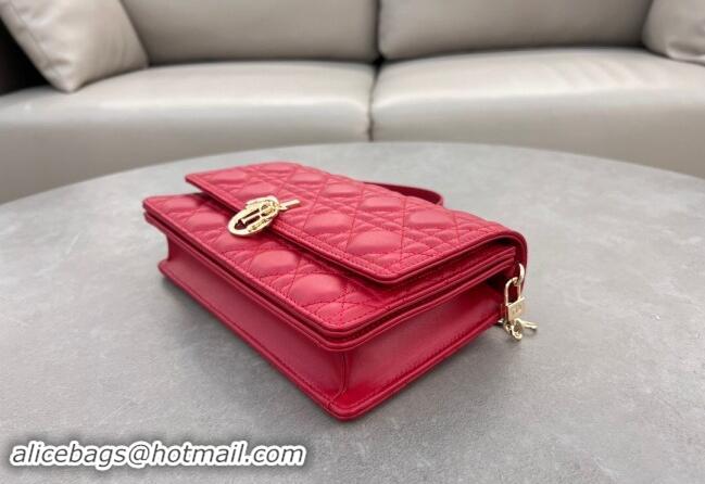 New Fashion Dior My Dior Top Handle Bag in Cannage Lambskin 0997 Red 2024