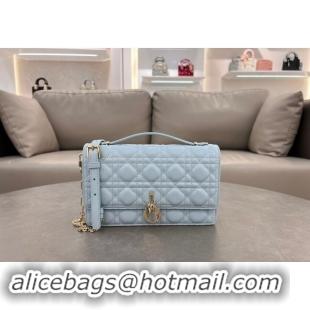 Low Price Dior My Dior Top Handle Bag in Cannage Lambskin 0997 Space Blue 2024