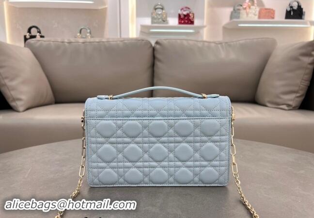 Low Price Dior My Dior Top Handle Bag in Cannage Lambskin 0997 Space Blue 2024