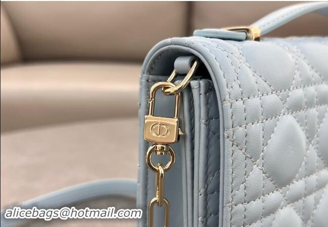 Low Price Dior My Dior Top Handle Bag in Cannage Lambskin 0997 Space Blue 2024