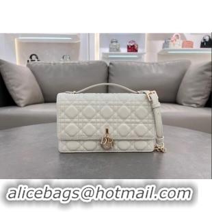 Unique Style Dior My Dior Top Handle Bag in Cannage Lambskin 0997 White 2024