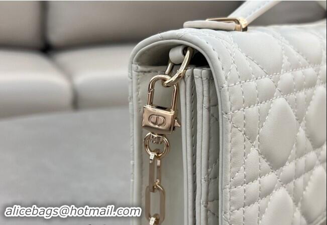 Unique Style Dior My Dior Top Handle Bag in Cannage Lambskin 0997 White 2024