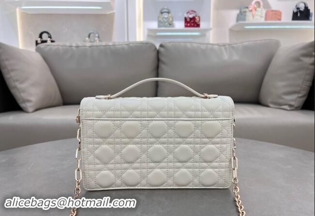 Unique Style Dior My Dior Top Handle Bag in Cannage Lambskin 0997 White 2024