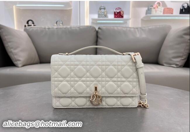 Unique Style Dior My Dior Top Handle Bag in Cannage Lambskin 0997 White 2024