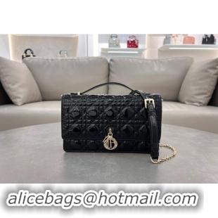 New Design Dior My Dior Top Handle Bag in Patent Cannage Calfskin 0997 Black 2024