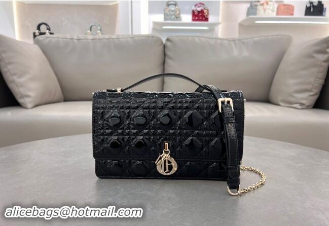 New Design Dior My Dior Top Handle Bag in Patent Cannage Calfskin 0997 Black 2024