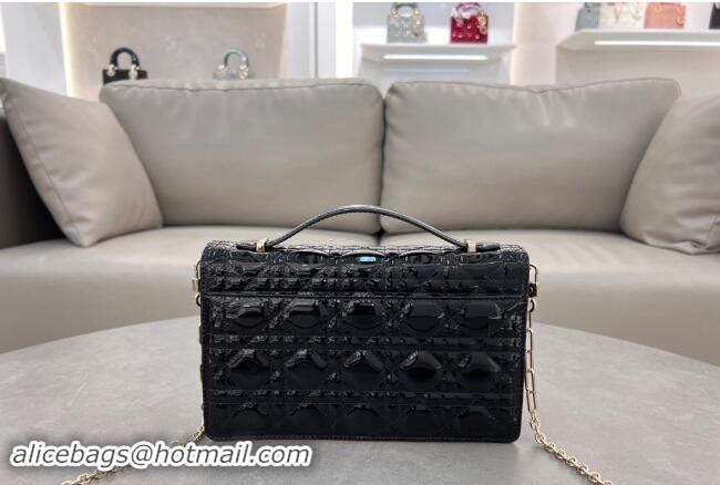 New Design Dior My Dior Top Handle Bag in Patent Cannage Calfskin 0997 Black 2024