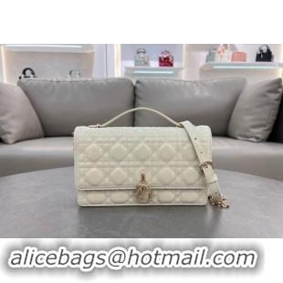 Grade Quality Dior My Dior Top Handle Bag in Patent Cannage Calfskin 0997 White 2024