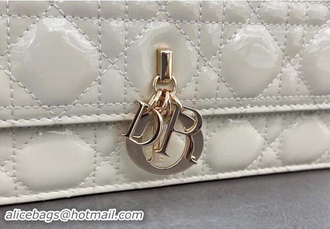 Grade Quality Dior My Dior Top Handle Bag in Patent Cannage Calfskin 0997 White 2024