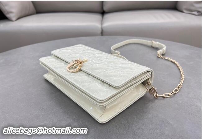 Grade Quality Dior My Dior Top Handle Bag in Patent Cannage Calfskin 0997 White 2024