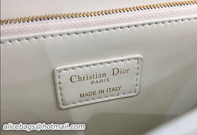 Grade Quality Dior My Dior Top Handle Bag in Patent Cannage Calfskin 0997 White 2024