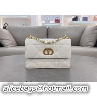 Unique Style Dior Miss Caro Mini bag in Macrocannage Lambskin 5169 White 2024