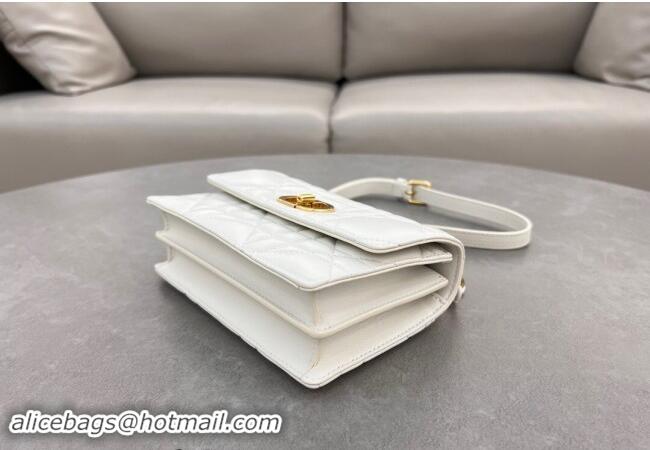 Unique Style Dior Miss Caro Mini bag in Macrocannage Lambskin 5169 White 2024