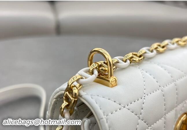 Unique Style Dior Miss Caro Mini bag in Macrocannage Lambskin 5169 White 2024