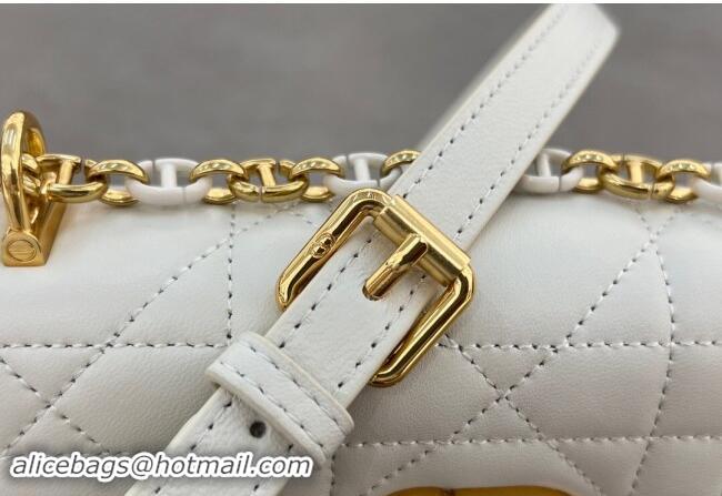 Unique Style Dior Miss Caro Mini bag in Macrocannage Lambskin 5169 White 2024