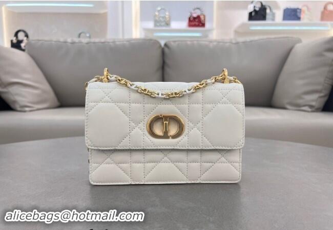 Unique Style Dior Miss Caro Mini bag in Macrocannage Lambskin 5169 White 2024