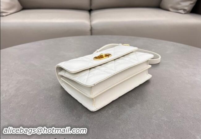 Unique Style Dior Miss Caro Mini bag in Macrocannage Lambskin 5169 White 2024